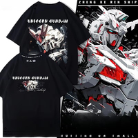 2025 New High-quality Mobile Soldier Two-dimensional Male Tide Brand T-shirt Unicorn Gundam Joint High-end Short Sleeves
