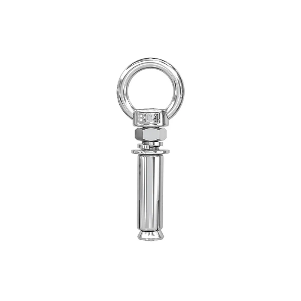 304 Stainless Steel Expansion Bolts with Eye Screws for Wall Anchors 50 150mm Lengths Waterproof and Rust Proof Design