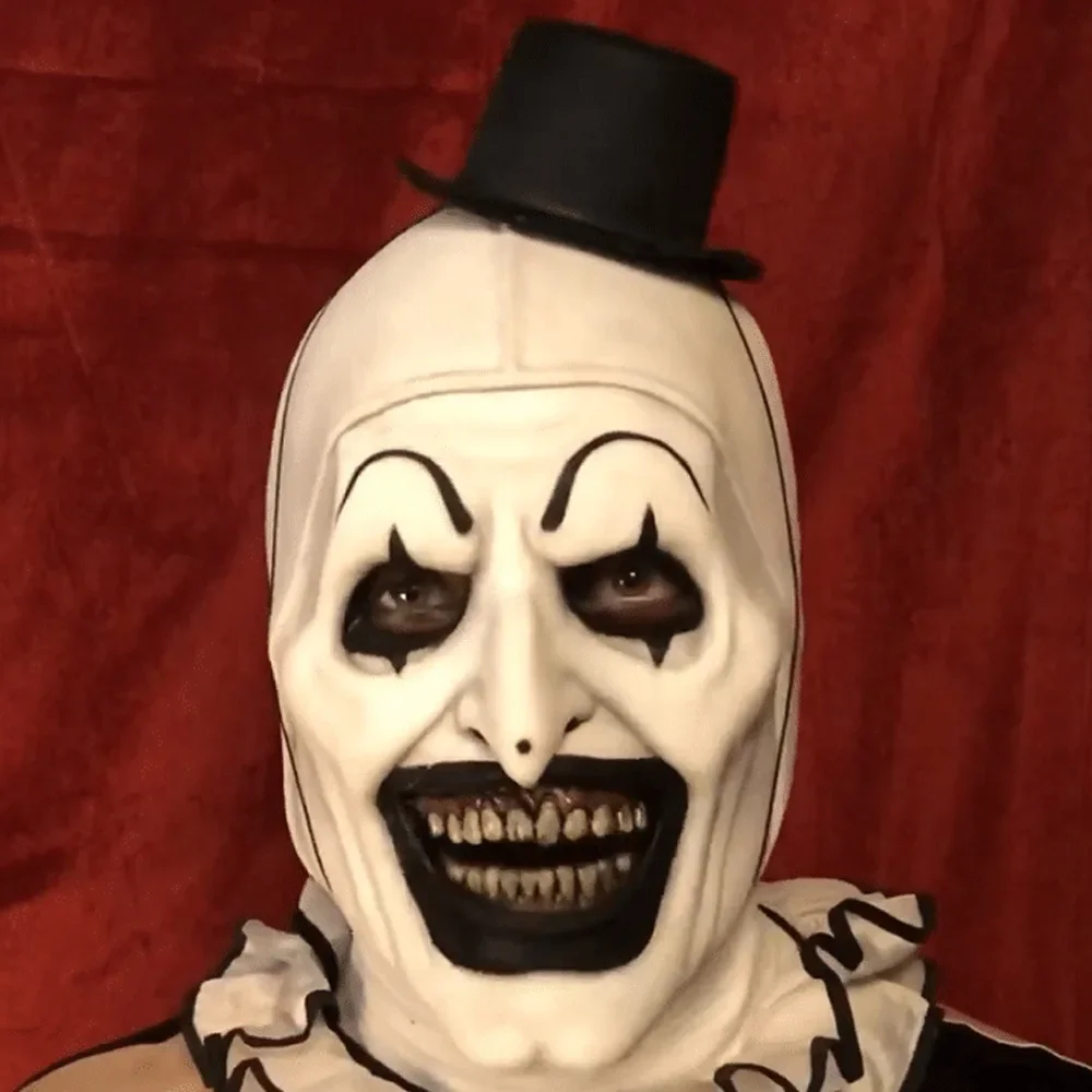 Masque de Clown Terrifier pour Adulte, Costume cosplay, Visage Complete, ixd'Halloween et de Carnaval