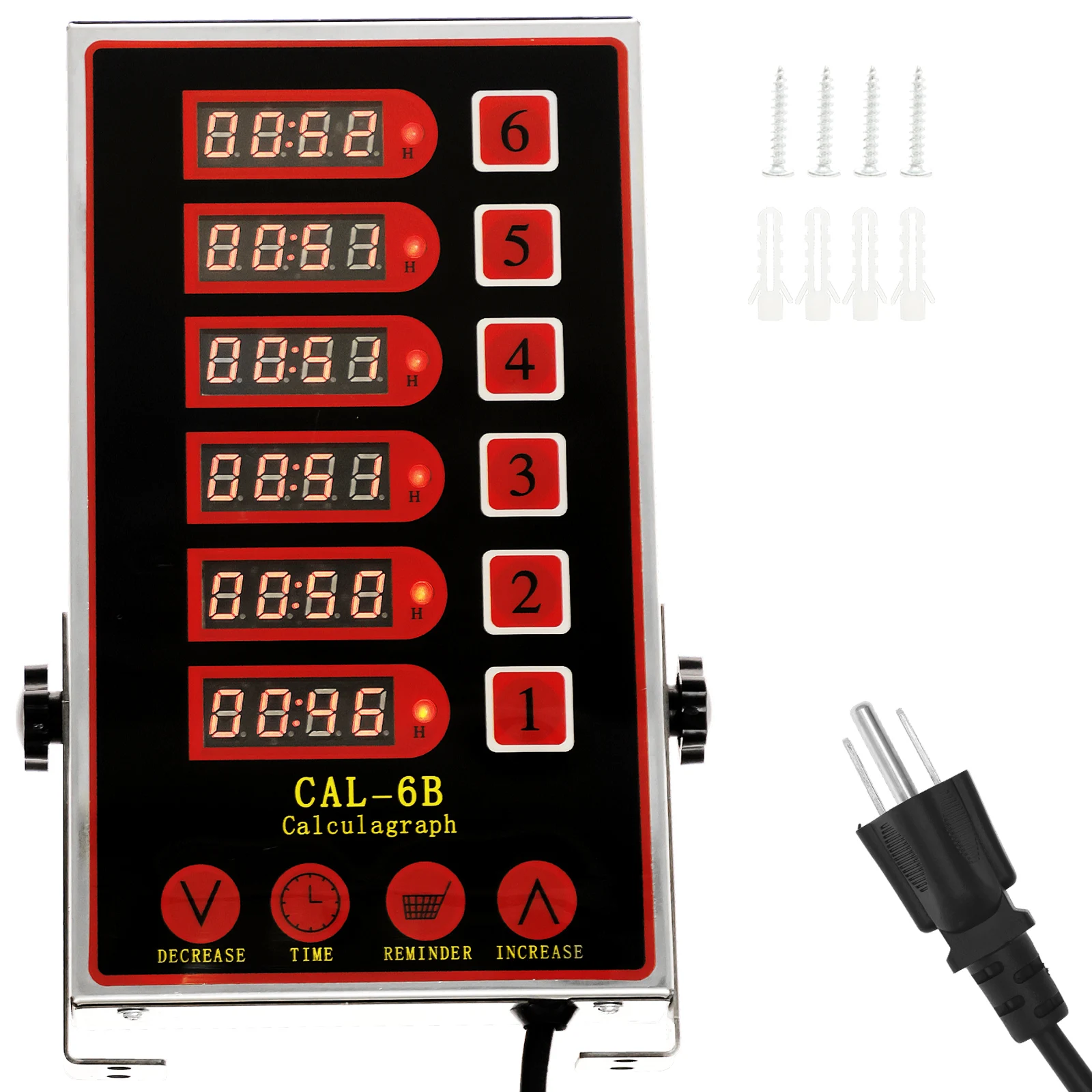 

4/6-канальная светодиодная технология из нержавеющей стали, кухонный таймер, громкая сигнализация, цифровой кухонный таймер, функция напоминания, коммерческая кулинария