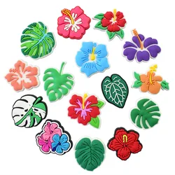 Pin de dijes de zapatos de flores tropicales para niños y adultos, decoración de zapatos de cocodrilo, regalos de fiesta de Navidad, recién llegados, gran oferta