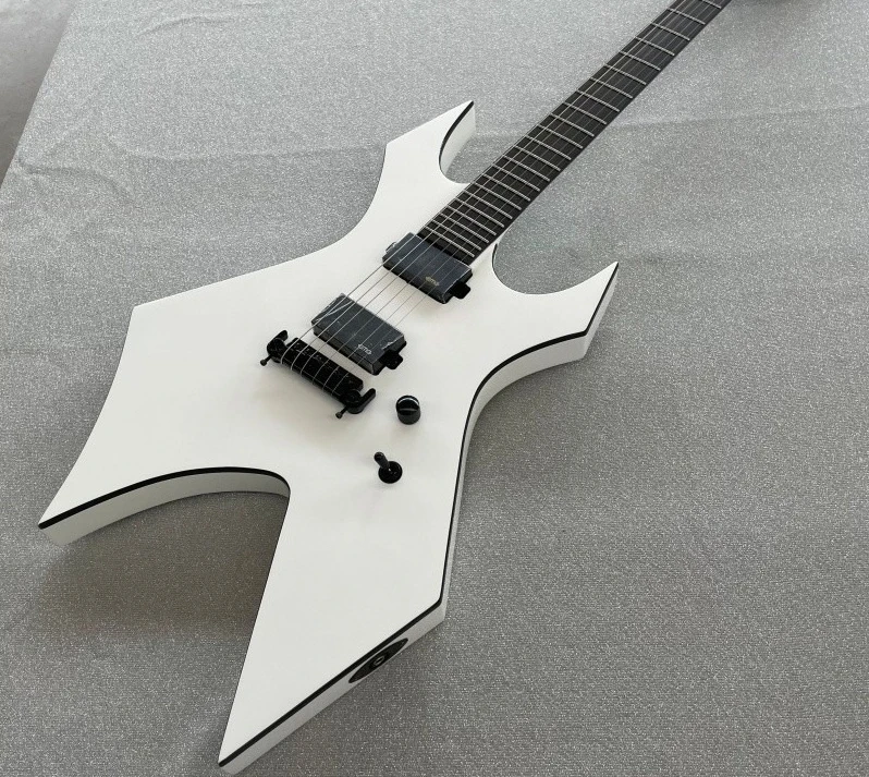 2026 High Quality Solid Guitar White H-H Pickups Rounded fret Edge Guitar