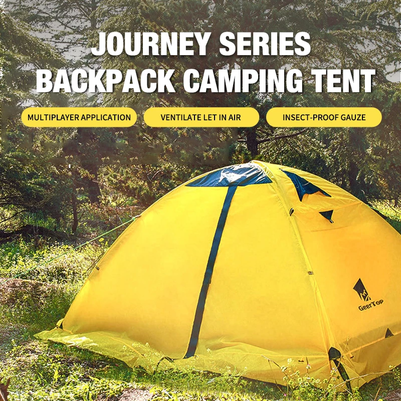 

Ultralight Portable Double-Layer Camping Tent - Sky Canopy Rainproof Windproof for Heavy Rain Hiking Outdoor Gear