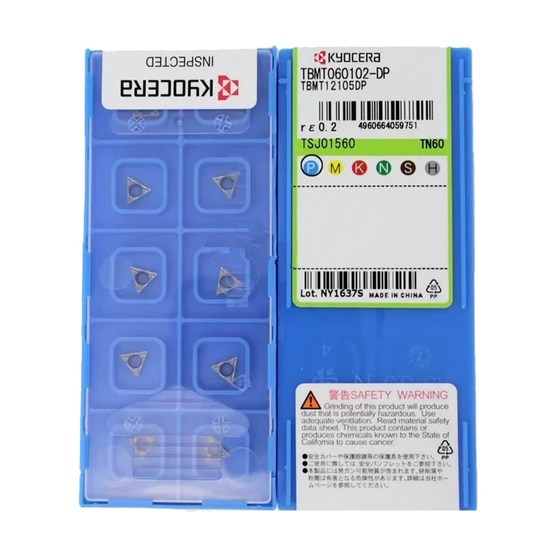 

Original KYOCERAS TBMT060102DP TBMT060104DP TN60 PR930 CA5525 CNC Lathe Cutting Tools Carbide Turning Inserts