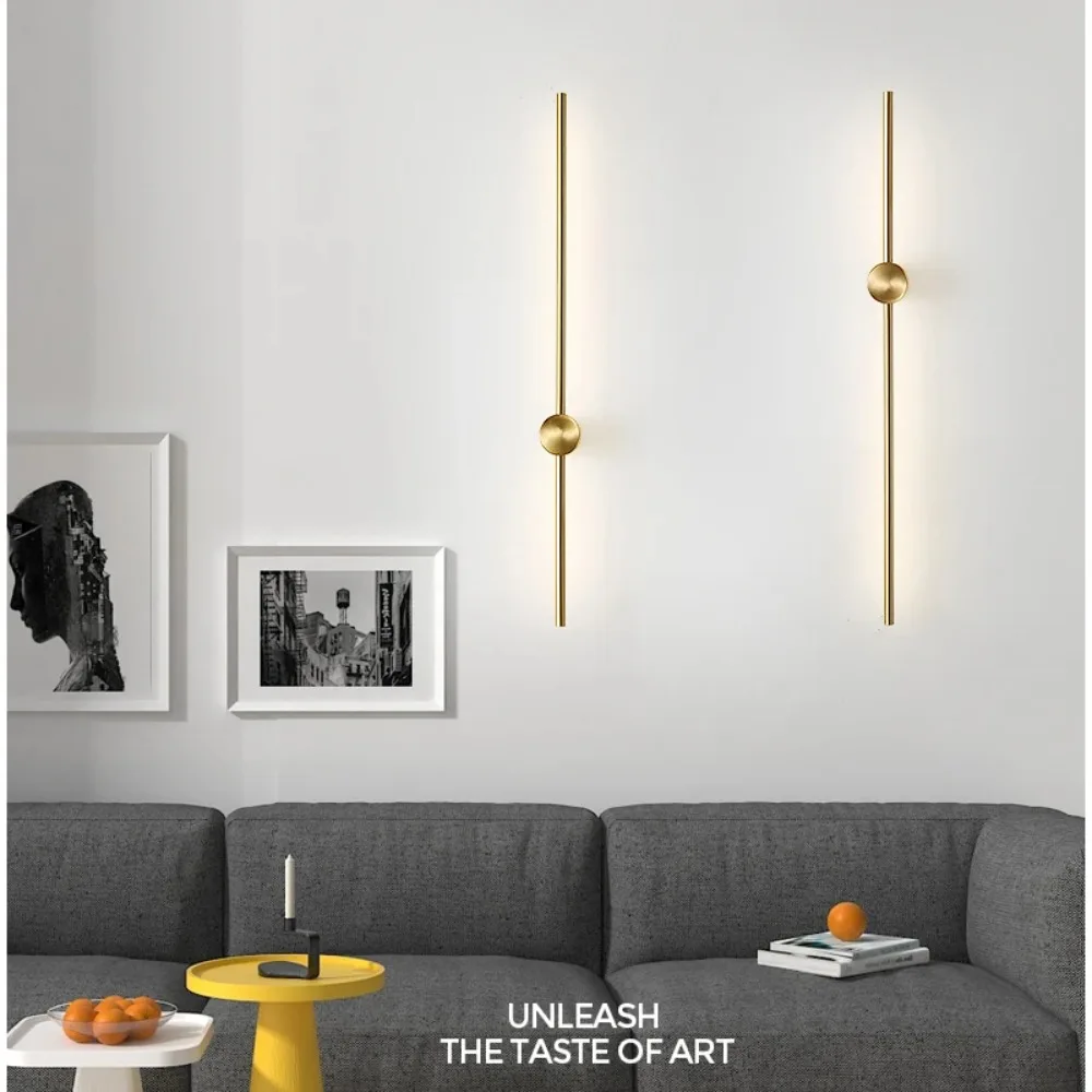 Linear Shape Minimalist LED Wall Light Modern Simple Bedroom Bedside Hallway Corridor Ambient Lighting Fixture