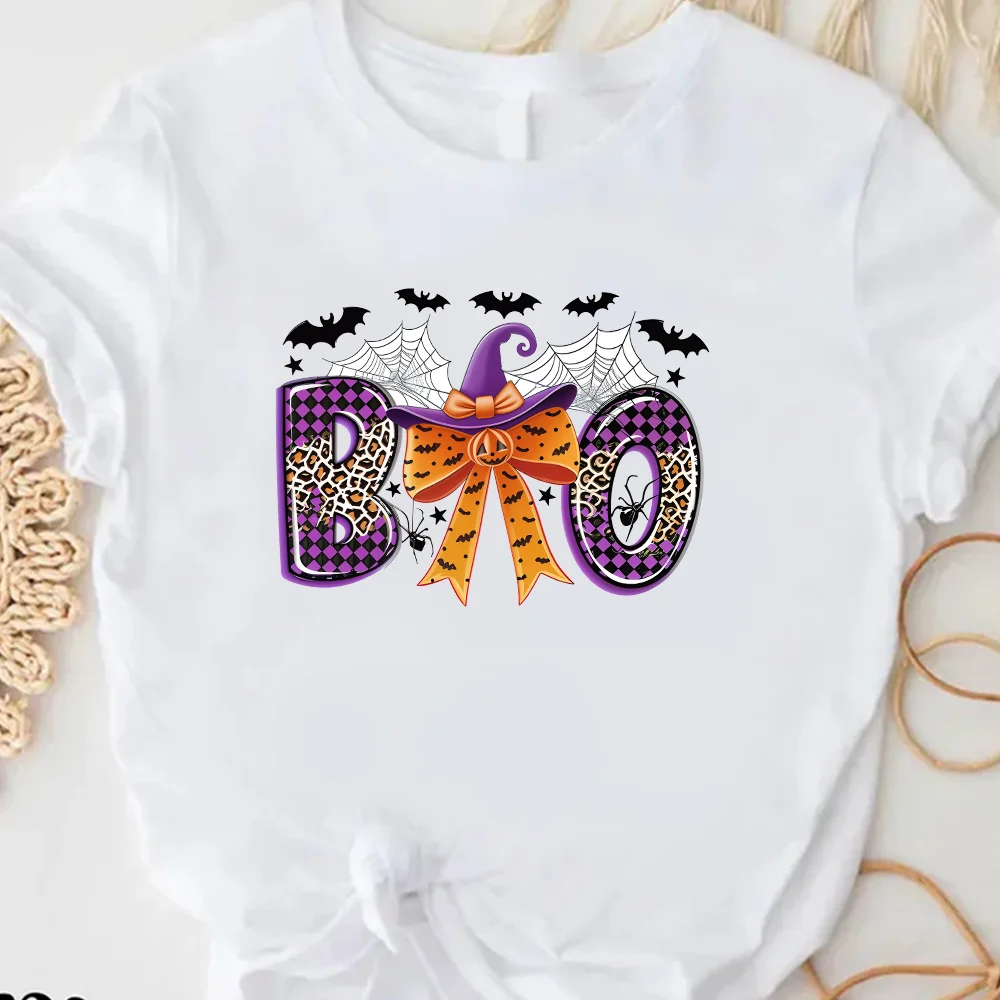 6 قطع من ملصقات نقل الحرارة الكرتونية للهالوين من الفينيل الحديد على رقع لاصقة للقمصان التي تصنعها بنفسك وحقائب الظهر والملابس