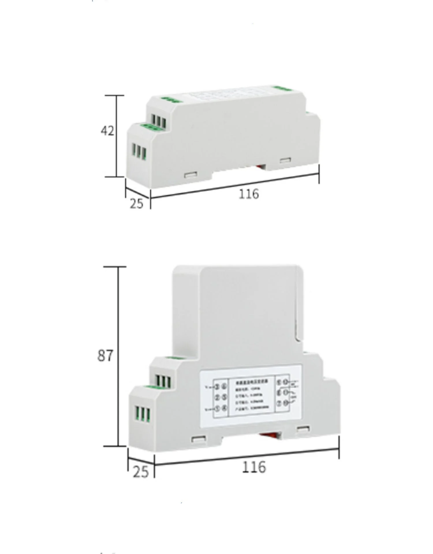 Dc Voltage Transmitter 4-20mA Detection Module Multi-channel Acquisition of Positive and Negative 75mV RS485 Power Sensor