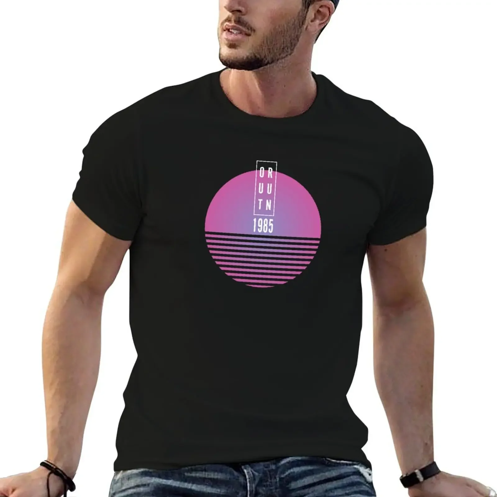 1985 OUTRUN T-Shirt new edition essential t shirt sweat korean fashion mens graphic t-shirts anime