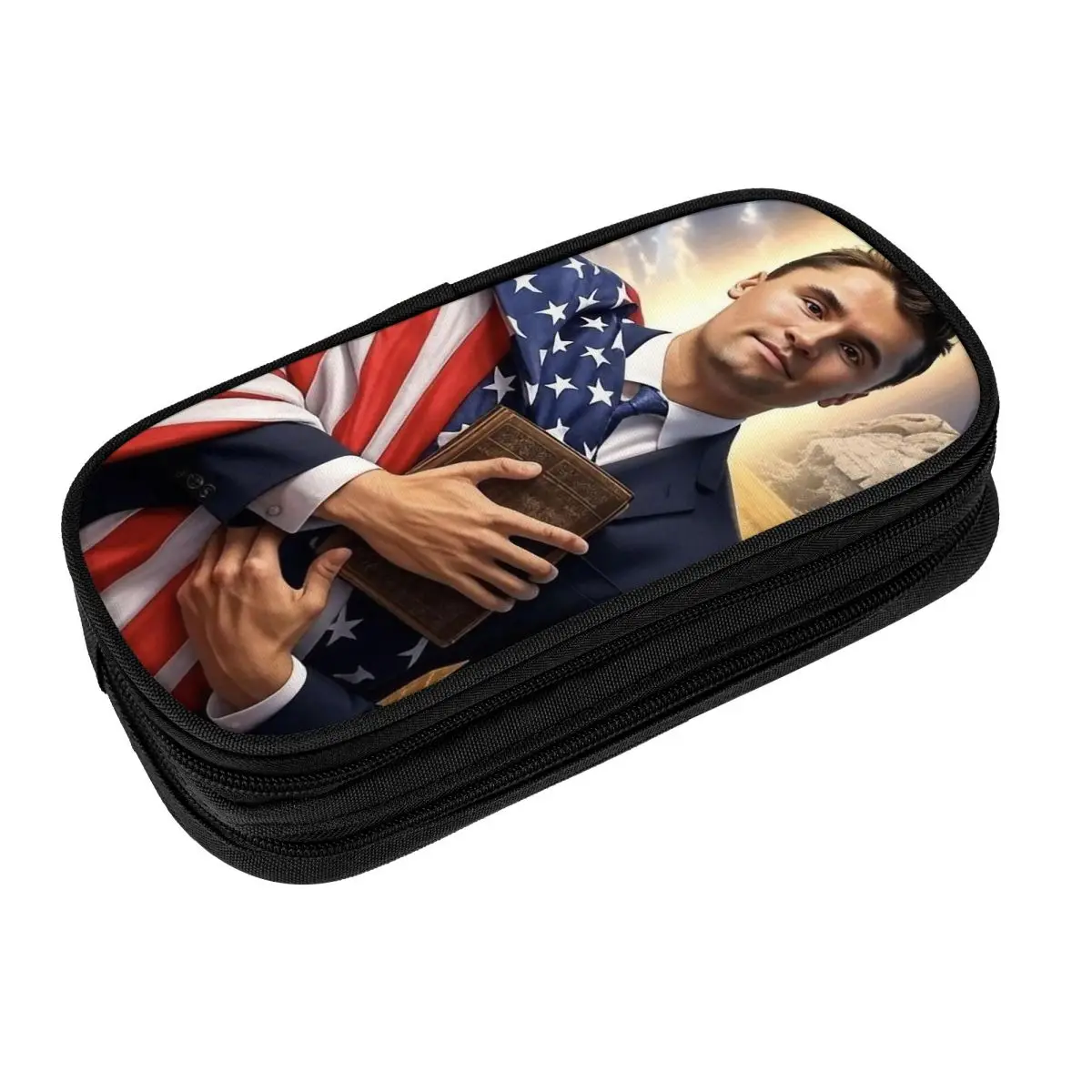 

New Charlie Kirk Angelic Advocate Pencil Case Pencil Box Pen Holder Student Big Capacity Bags Students School Gifts Stationery