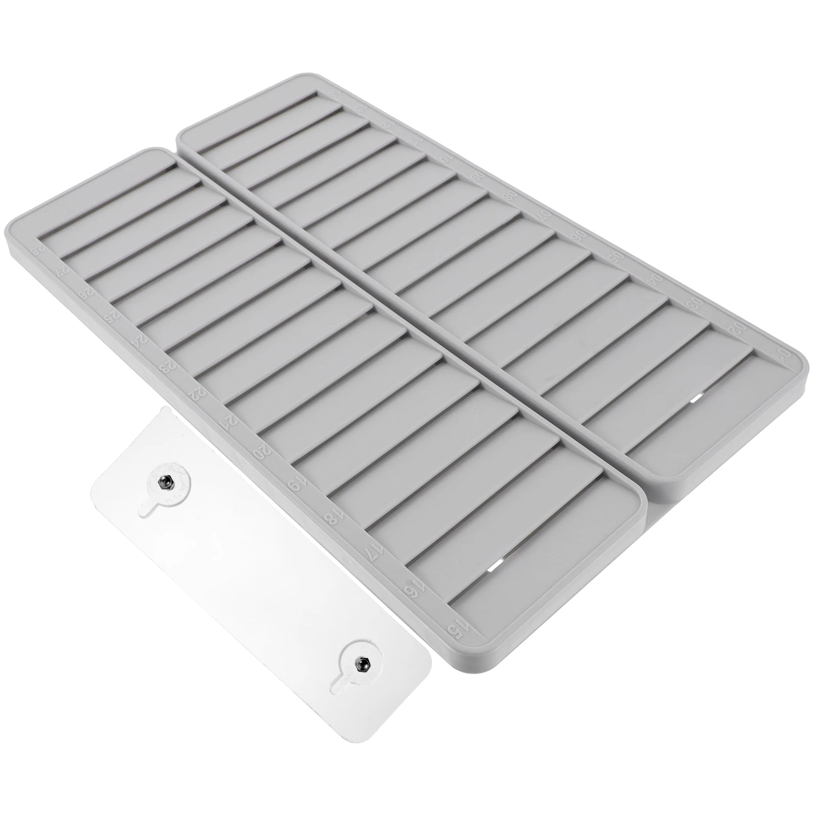 

28 Slots School Supply Rack Attendance Storage Grey Wall Mount Office School Supplies Plastic Cards Holder ID Slot