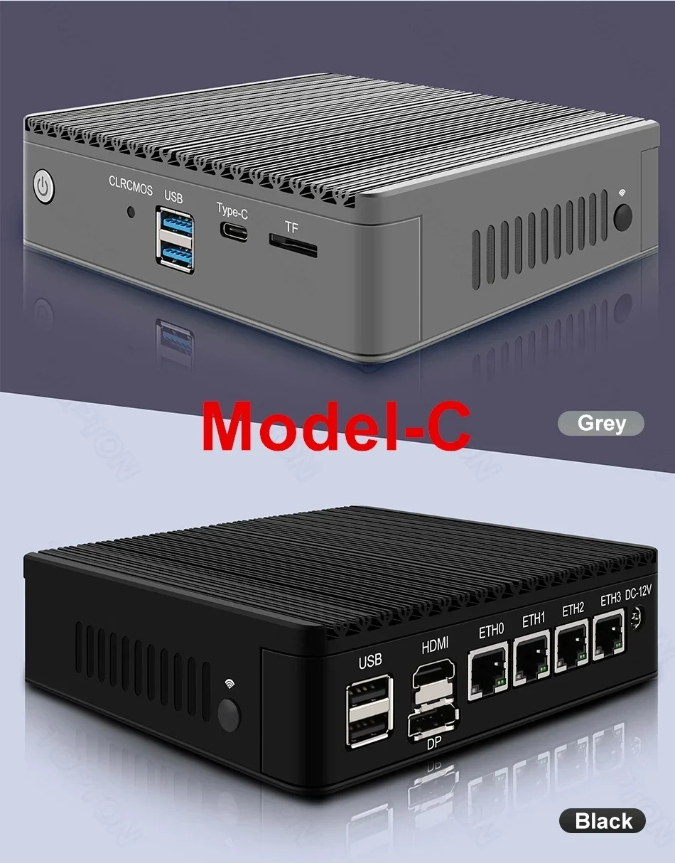 Cwwk 2024 novo 11th pentium n6005 n5105 2.5g roteador macio 4 intel i226 2 * nvme 2 * ddr4 fanless mini pc firewall aparelho servidor vpn