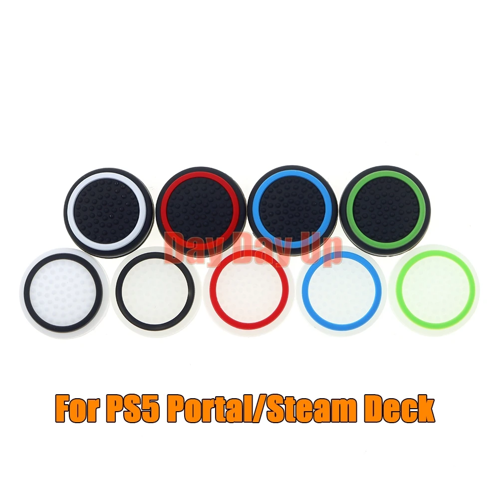 2PCS For Steam Deck Controller Handle Joystick Thumb Grips Silicone Protective Rocker Luminous Cap Replacement For PS5 Portal