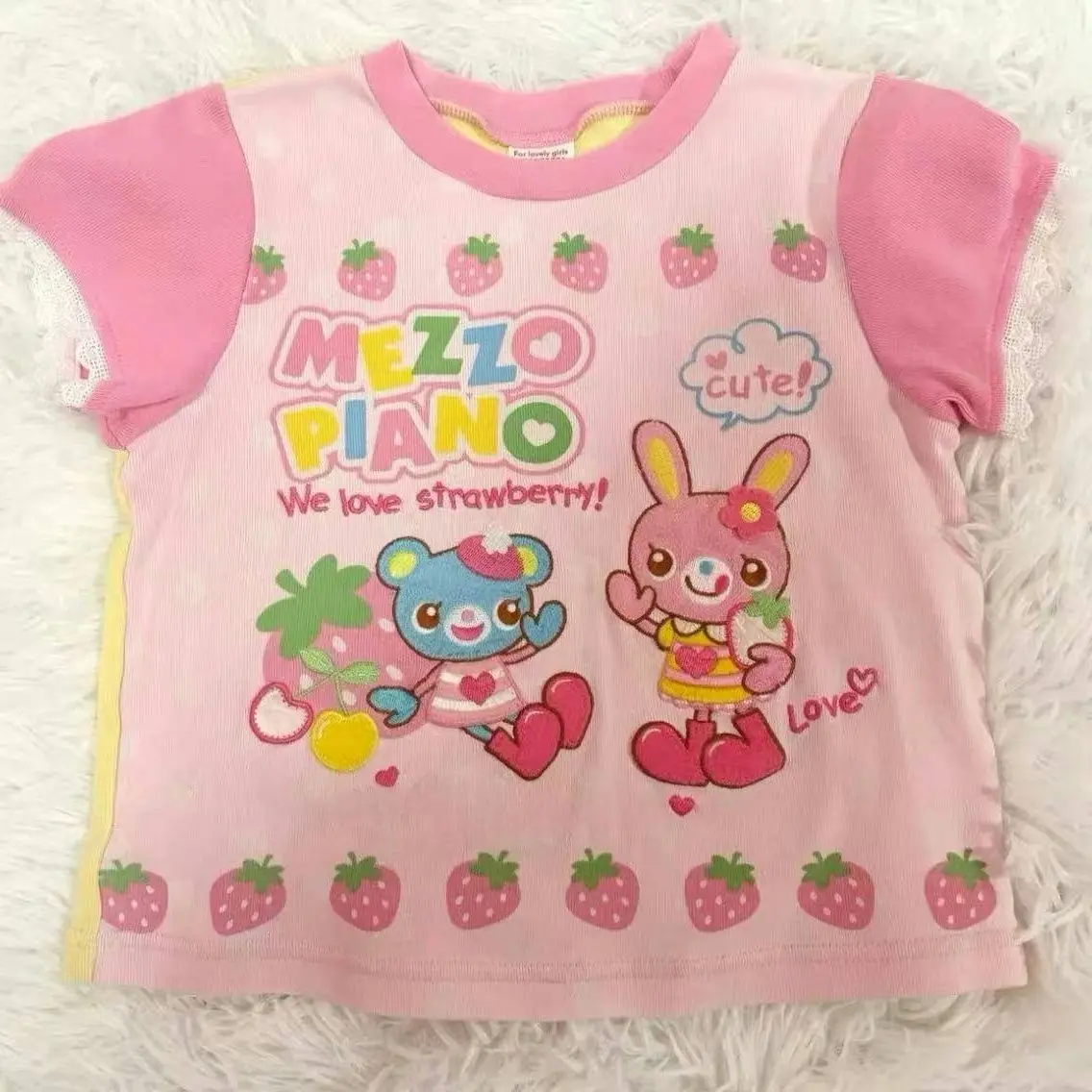 الصيف اليابانية Kawaii تي شيرت الفتيات النساء المطبوعة لطيف تيز أبلى ثقافة فرعية Y2k المحاصيل القمم عادية لطيف تي شيرت اليابانية