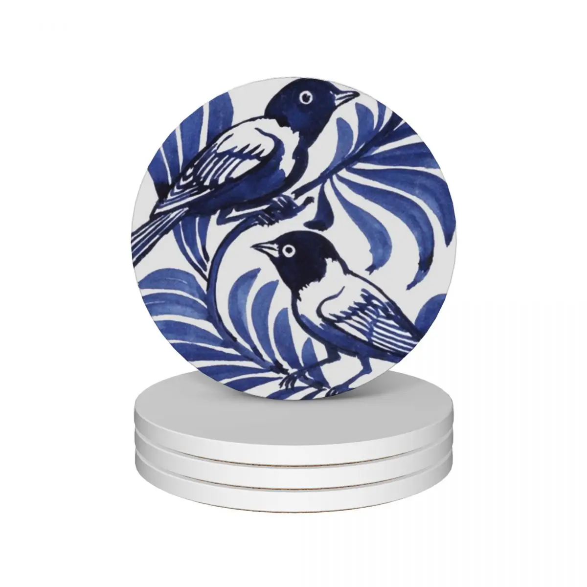 William De Morgan Birds Ceramic Coasters (Set of 4) cup set for ceramics cup pads Coasters