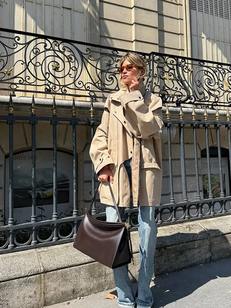 أطقم سراويل أنثوية مكشكشة أنيقة 2025 سراويل غير رسمية بطول الأرض مع رقبة على شكل V عميقة وأكمام طويلة تناسب ملابس الشارع العصرية