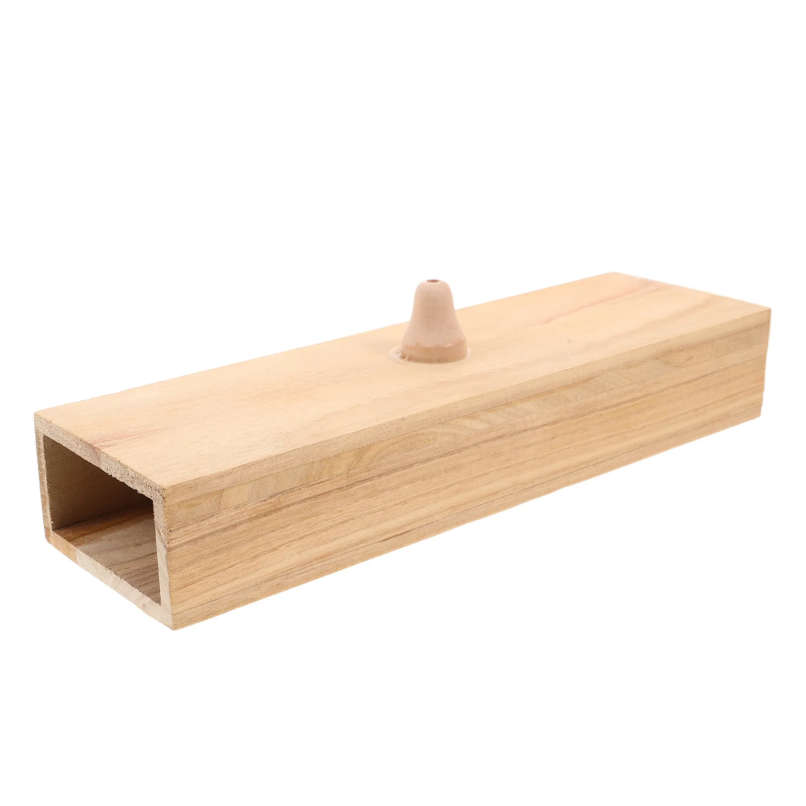 Sound Resonator Box for Tuning Fork Light Yellow Compact Wooden Resonator for Meditation Sound Relaxation Music Education