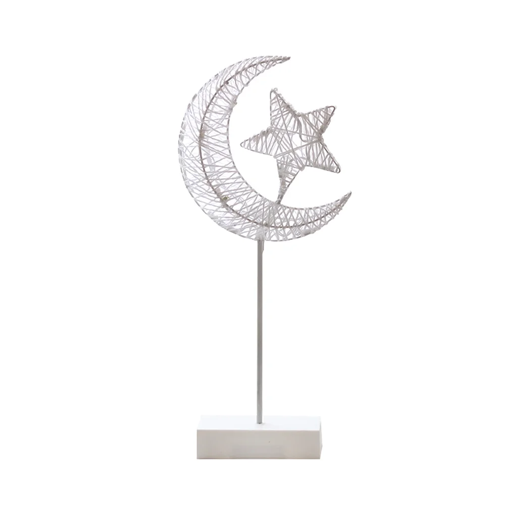 1 قطعة مصباح طاولة على شكل نجمة القمر ملمس مريح مع جو مبهج للديكور الداخلي LED ضوء النيون لعيد الميلاد