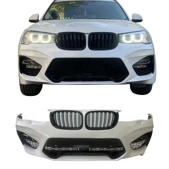 Hot selling PU Material Car Bumpers Front Bumper For  X3 X4 F25 F26 2014-2017 Upgrade X3M X4M Car Bodykitcustom