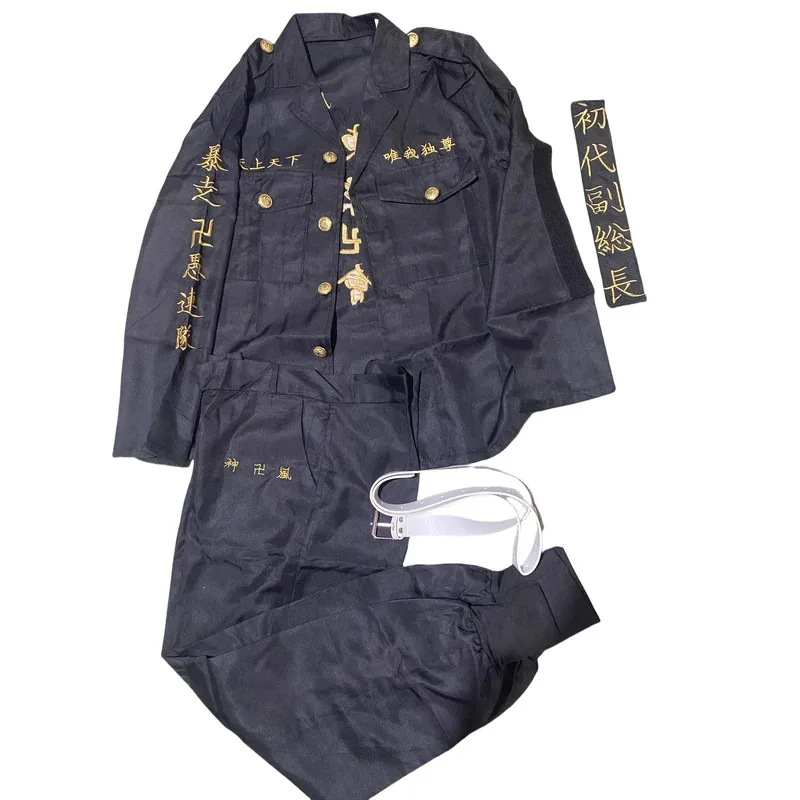 

CyAnime Tokyo Revengers Cosplay Costume Mikey Manjiro Sano Ken Embroidery Jacket Coat Tokyo Manji Gang Cosplay Uniform Women Men
