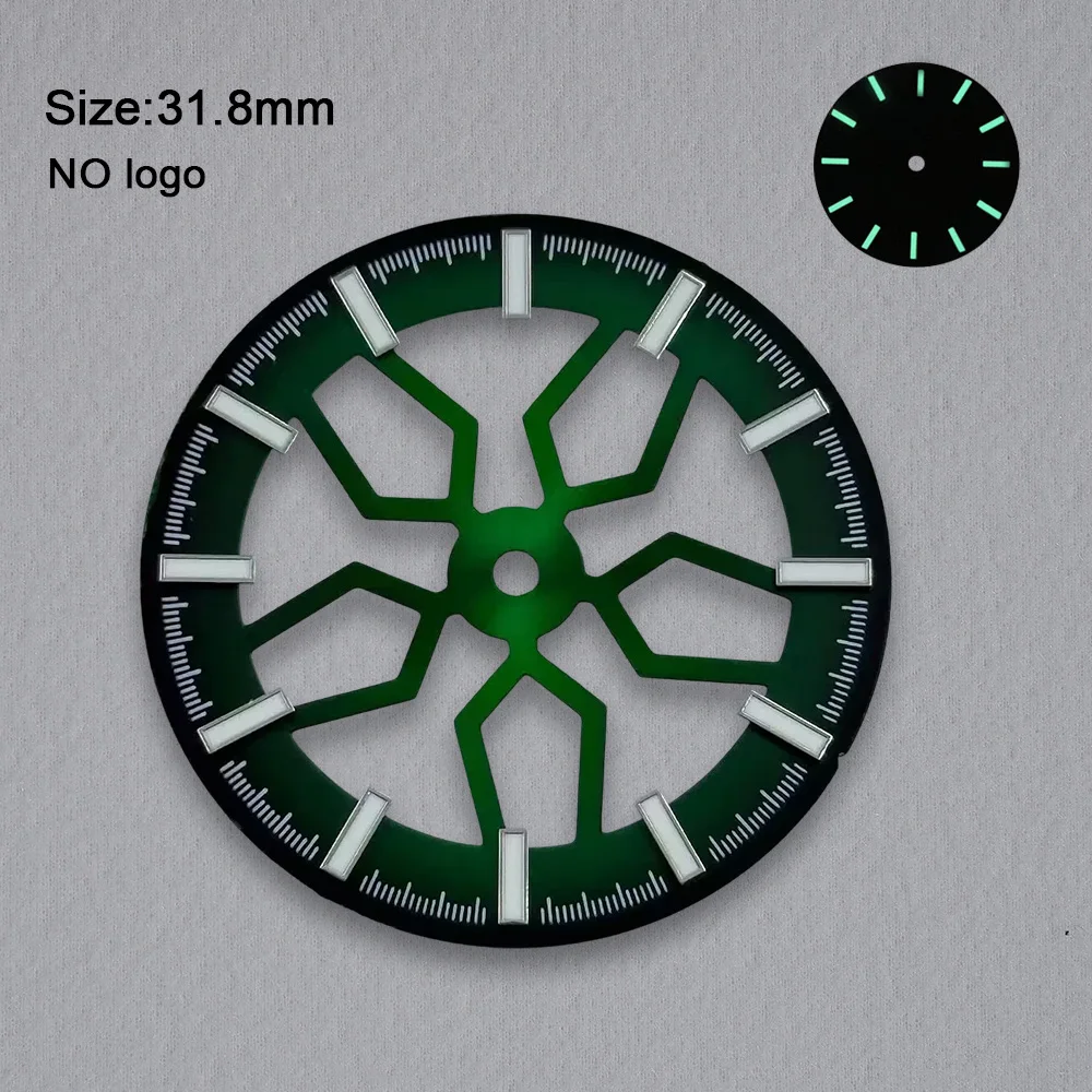 No Logo 31.8mm Hollow Out Dial For NH70 NH38 Movement Custom Logo Watch Dials Hands Accessories Repair Tools