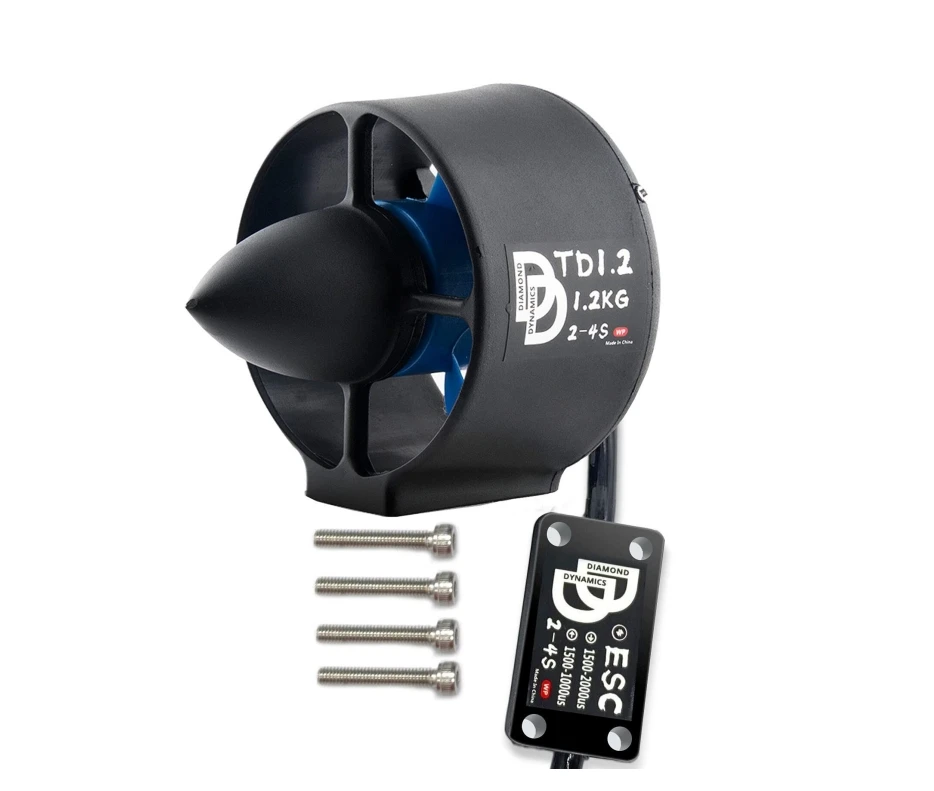 

TD1.2 Underwater Thruster Kit 1.2 kg thrust 12V brushless motor with bidirectional fully waterproof ESC for ROV RC boats surfing