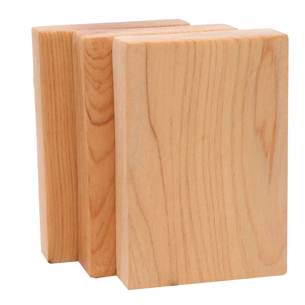 3 stuks rechthoekig houten blok onvoltooid massief hardhout diy ambachtelijk materiaal voor schilderen snijwerk sieraden hanger schoolproject