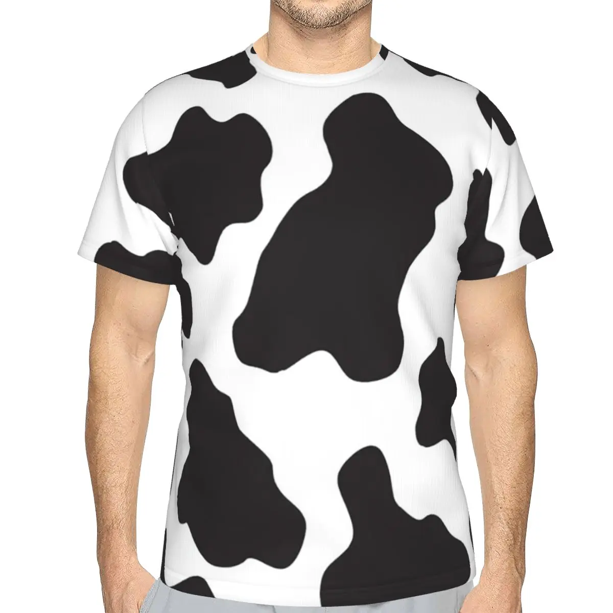 Cow Animal Print Cowboy Country Ranch 100% Cotton T-Shirt Men'sFunny T Shirts Men O-Neck Short Sleeve