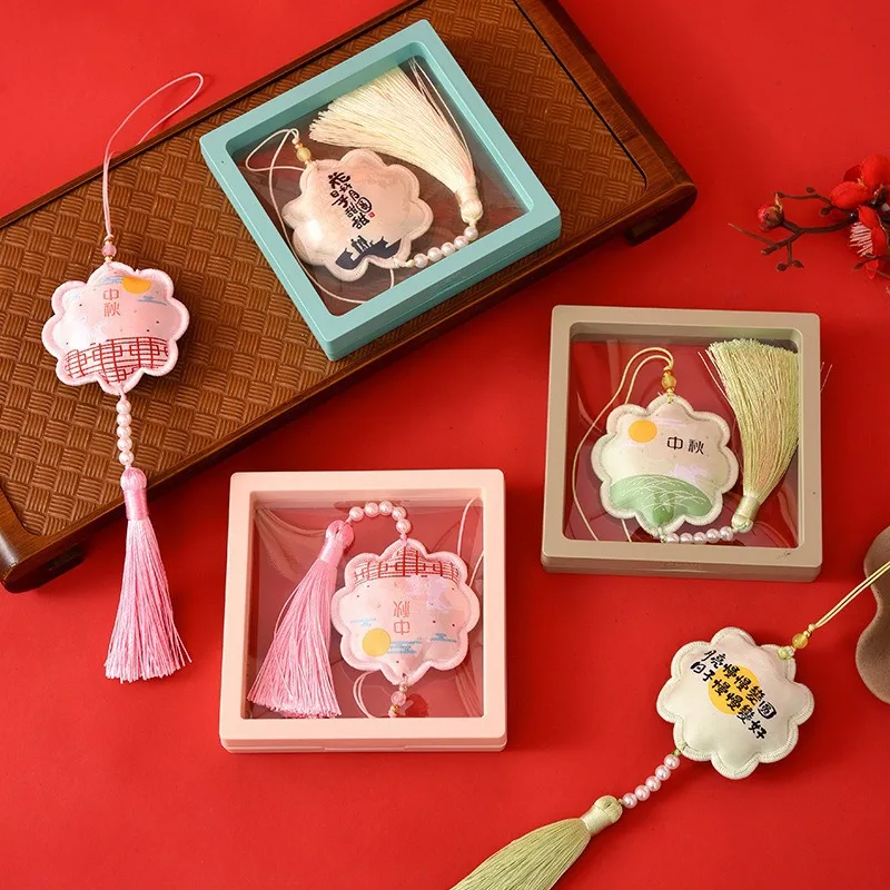 Chinese Fengliu Su Embroidery Mid-Autumn Festival Safety Blessing Sachet Car Decoration Perfumed Sachet Cross Stitch Kit