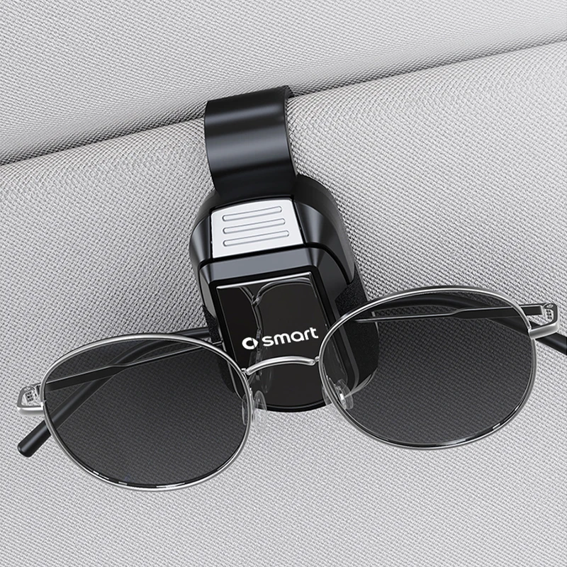 

Benz Car Eyeglass Storage Clip Sun Visor Sunglasses Card Holder for Smart Fortwo Forfour Forjeremy Forvision 451 453 Brabus