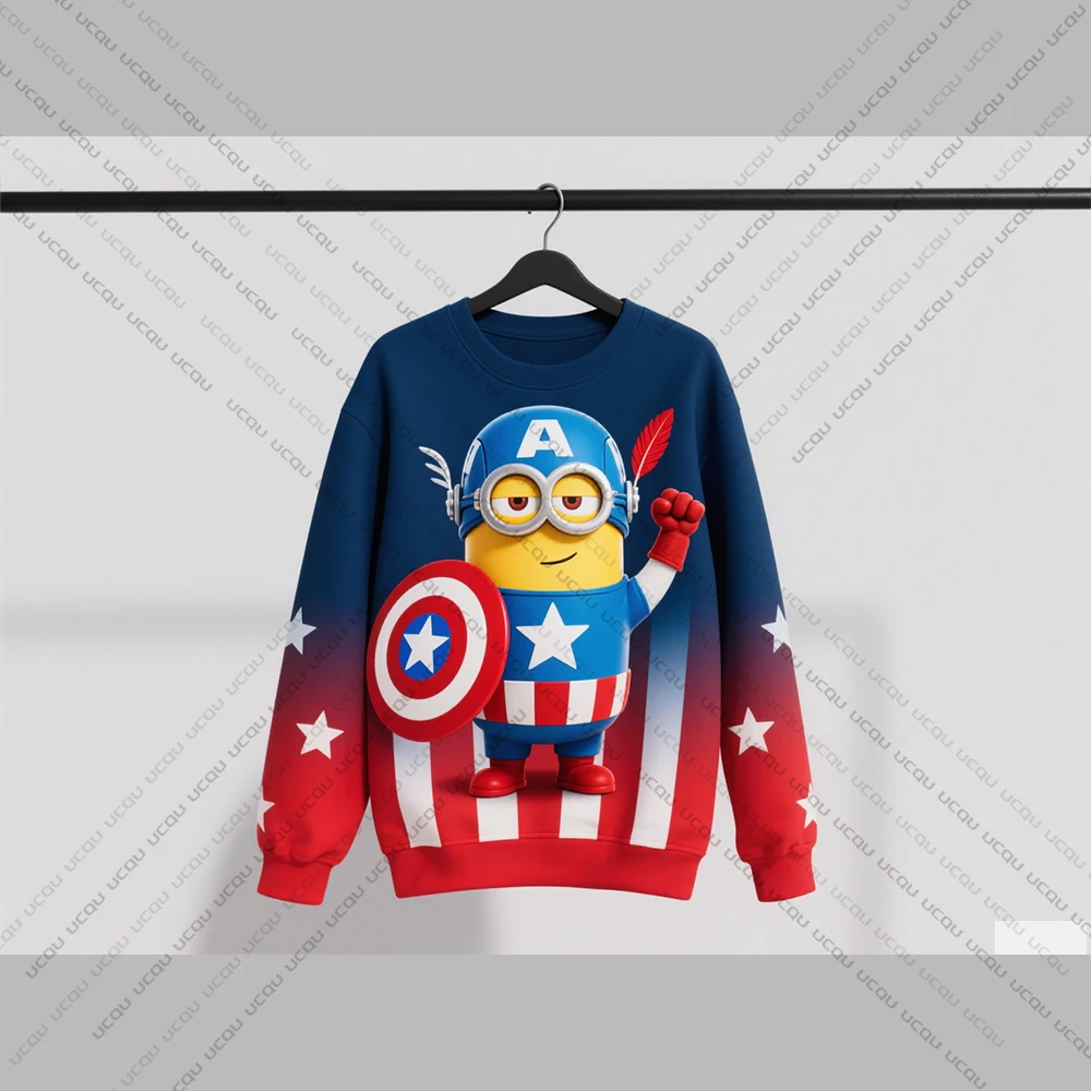 سويت شيرت نسائي من Disney Pure، سويت شيرت بقلنسوة، سروال كابتن أمريكا، طباعة فريدة من نوعها، مقاس كبير، ملابس الشارع، نمط الهيب هوب