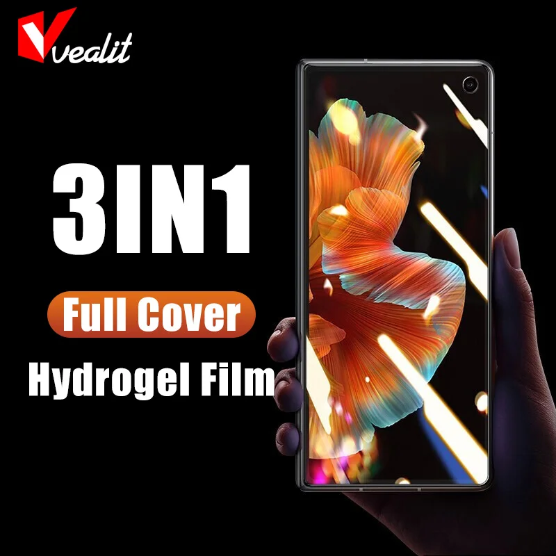 

Гидрогелевая пленка 3 в 1 для передней и задней панели Xiaomi Mix Fold 2, полное покрытие, защитная пленка для Xiaomi Mix Fold 3, защитные пленки для экрана