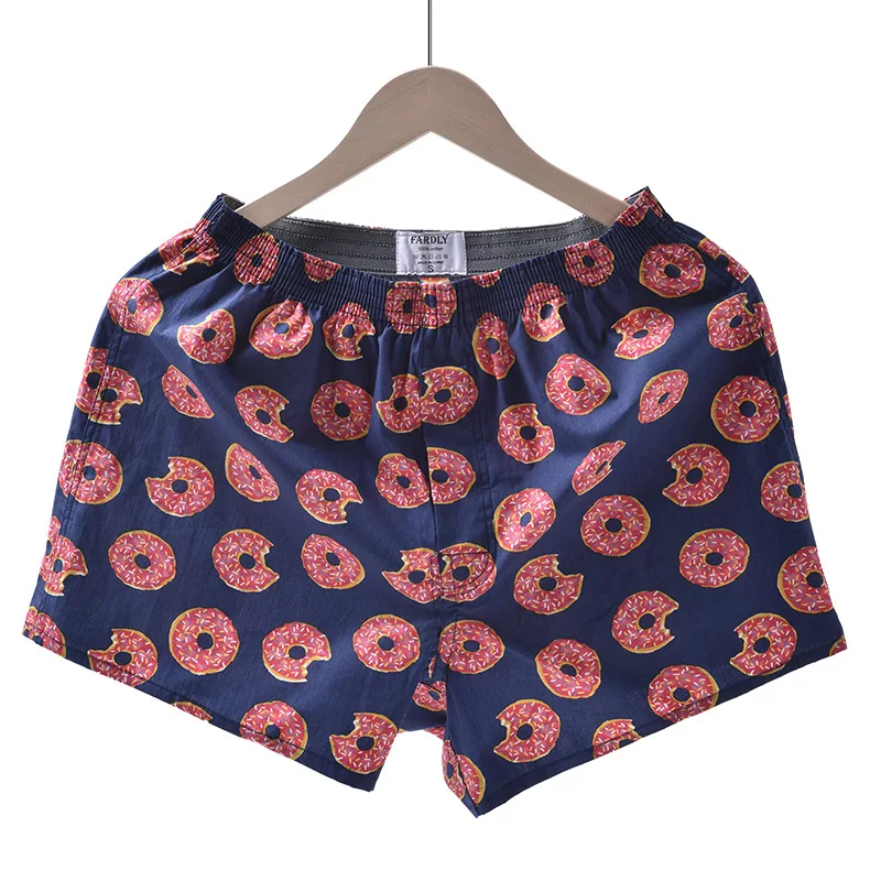 Man Pajama Pants New Printed Cotton Sleepwear Shorts Casual Thin Summer Nightwear Home Clothes Men's Pantalon Pyjama Pant