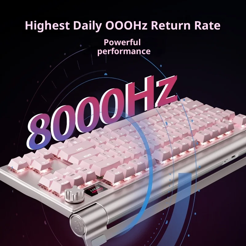 لوحة مفاتيح ميكانيكية مخصصة من CHERRY MX8.3 تعمل بالبلوتوث مع حشية عرض صغيرة LCD قابلة للتبديل السريع مدعومة RGB WIN MAC #3