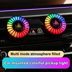 256Colors Option App Control Car Music Rhythm Lamp Air Freshener RGB LED Strip Sound Control Car Interior Music Light with Aroma