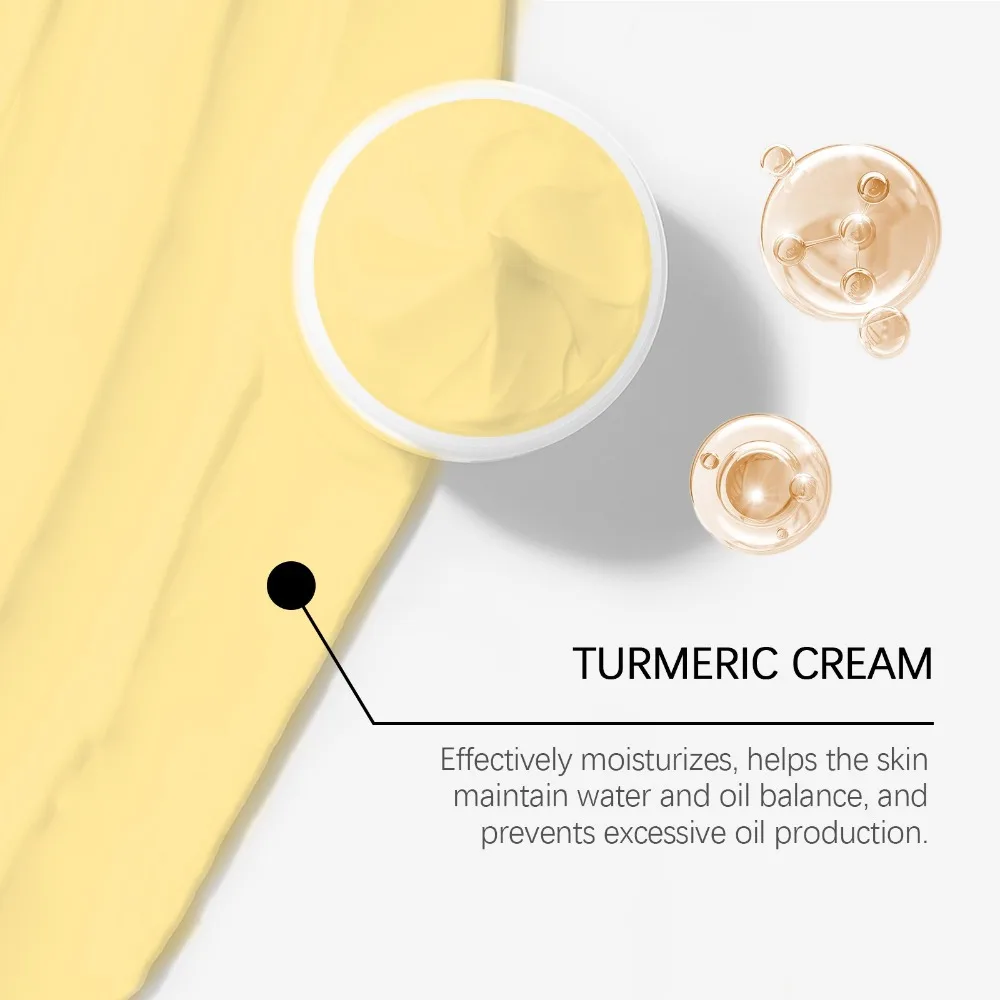 Nuevo 50g crema para el cuidado Facial hidrata nutre crema de cúrcuma tratamiento Facial crema hidratante mujer niñas