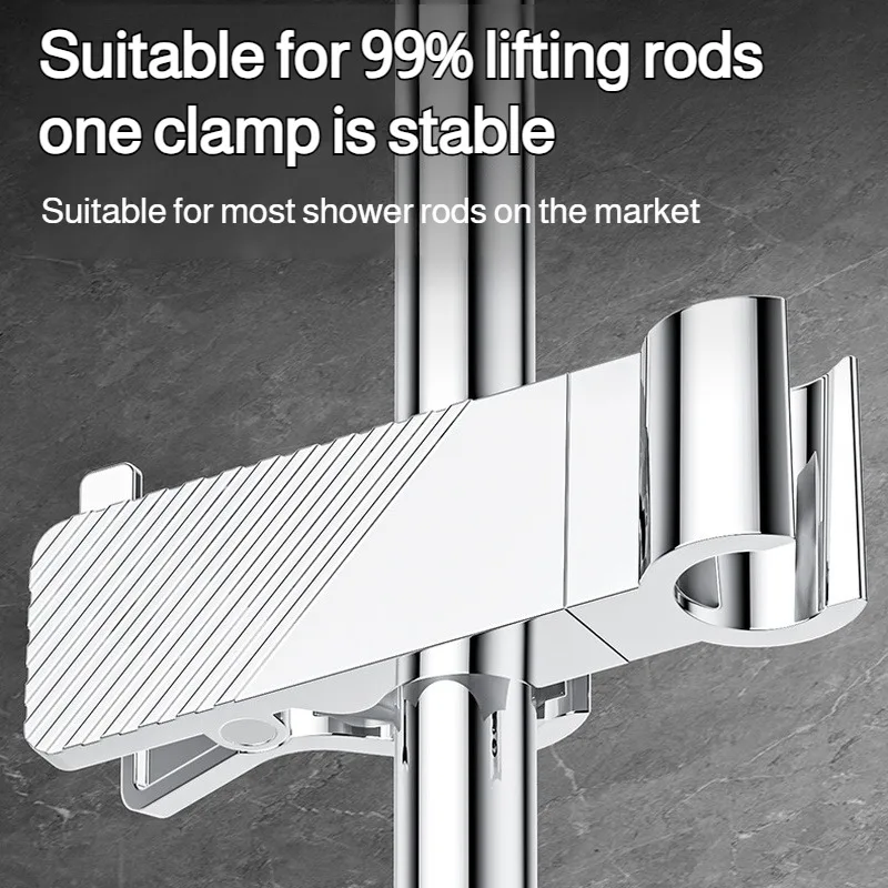 Free Adjustable Shower Rod Nohole Nozzle Accessories Lift and Slide Sleeve Fixed Shower Bracket