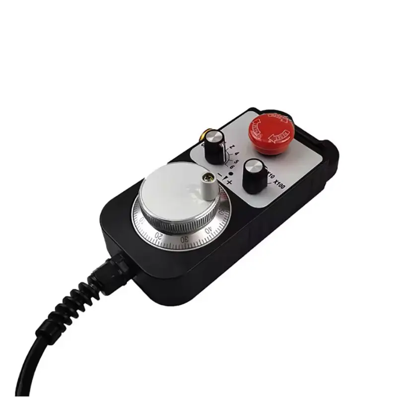 5v CNC manual pulse generator 4/6axis pendant handwheel mpg with emergency stop for Siemens Mitsubishi Fanuc system