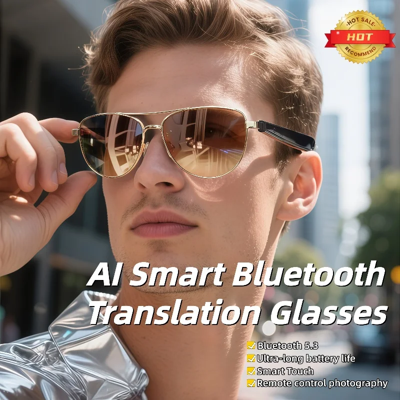 

GT-32 Умные Bluetooth-очки, спецификации, солнцезащитные очки для перевода, голосовой пульт дистанционного управления, музыкальные очки, водонепроницаемые очки