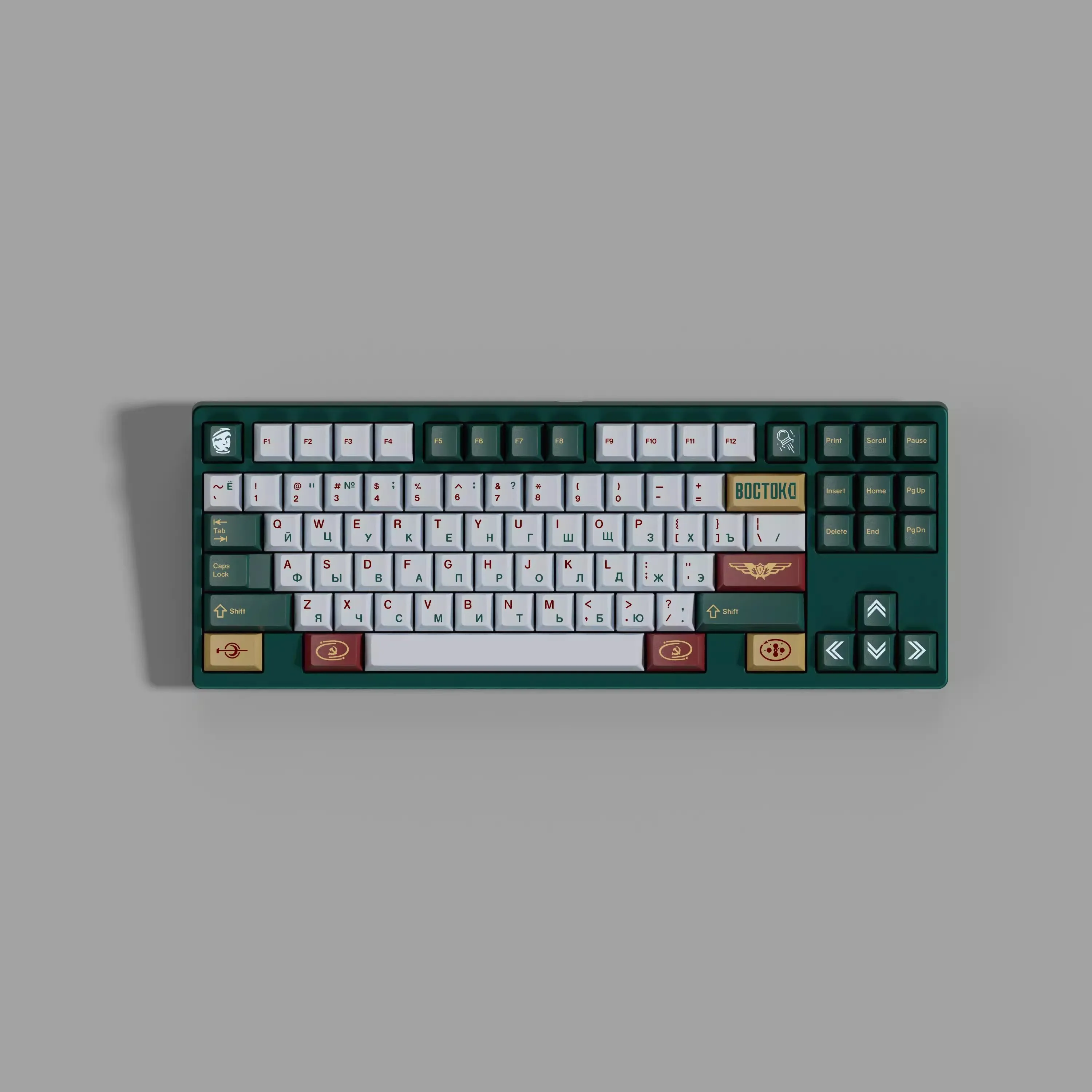 1 Set Восто́к-1 Vostok 1 Orient 1 Theme Keycaps PBT Dyes Subbed Russian Key Caps Cherry Profile Cyrillic Keycap For MX Switches