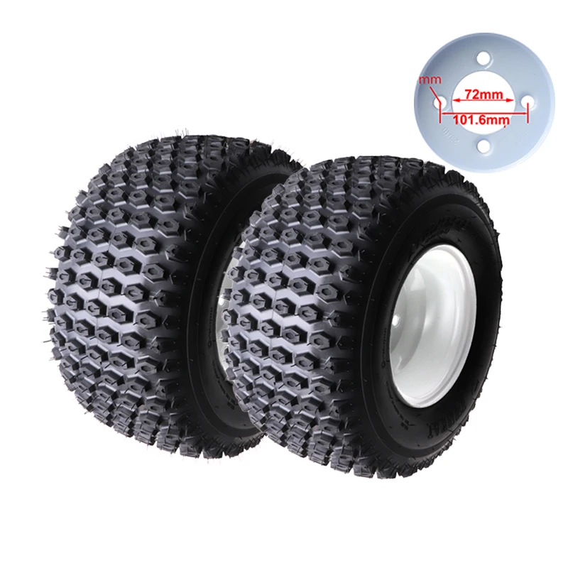 

2 Pcs 8" Off-Road Wheels 18X9.50-8 Tubeless Tire With 4 Hole Hub For ATV Golf Cart UTV Agricultural/Forestry Machinery Vehicle