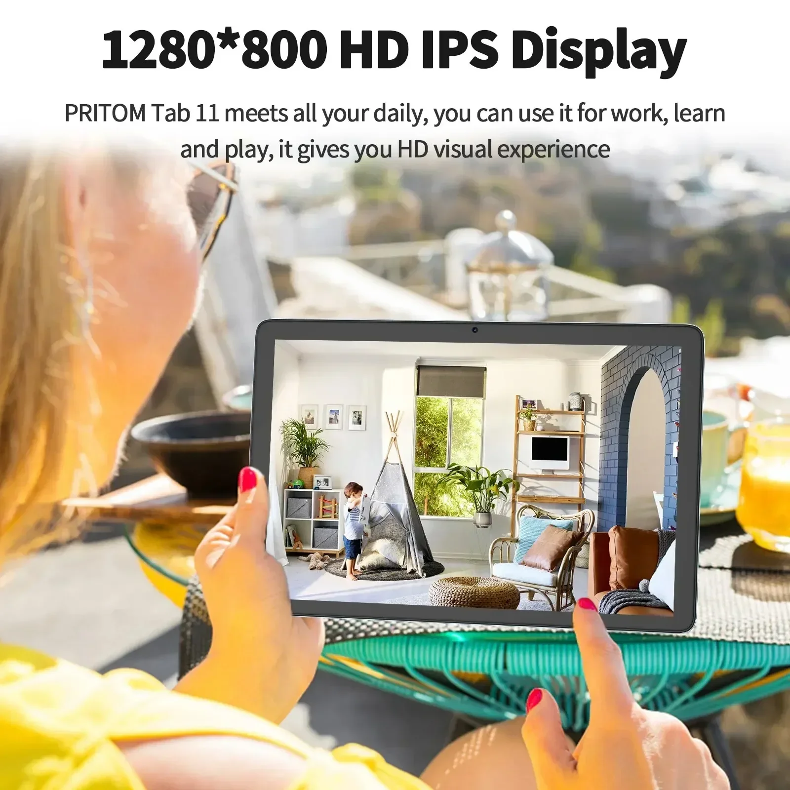 Baru! Tablet TAB11 Android 14 10 Inci, RAM 8GB (4+4 Ekspansi) + ROM 128GB, Octa Core, WiFi 5G, dengan Keyboard, Mouse, dan Casing