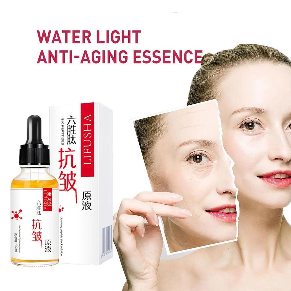 Gesichts serum sechs Peptide Anti-Falten-Serum Gesichts hyaluron Aging Bleaching Haut Essenz Pflege Säure Anti-Aging Anti-D0H2