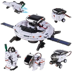 Brinquedos 6-em-1 frota espacial kit robô solar educatoinal aprendizagem ciência construção brinquedos diy kits de ciência educacional presente para crianças