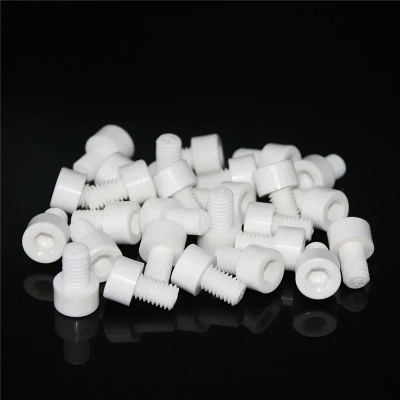 1pcs Zirconia Ceramic Hex Socket Allen Screw Corrosion Resistant Insulating Inner Hexagonal Bolt Nut M2 M2.5 M3 M4 M5 M6 M8