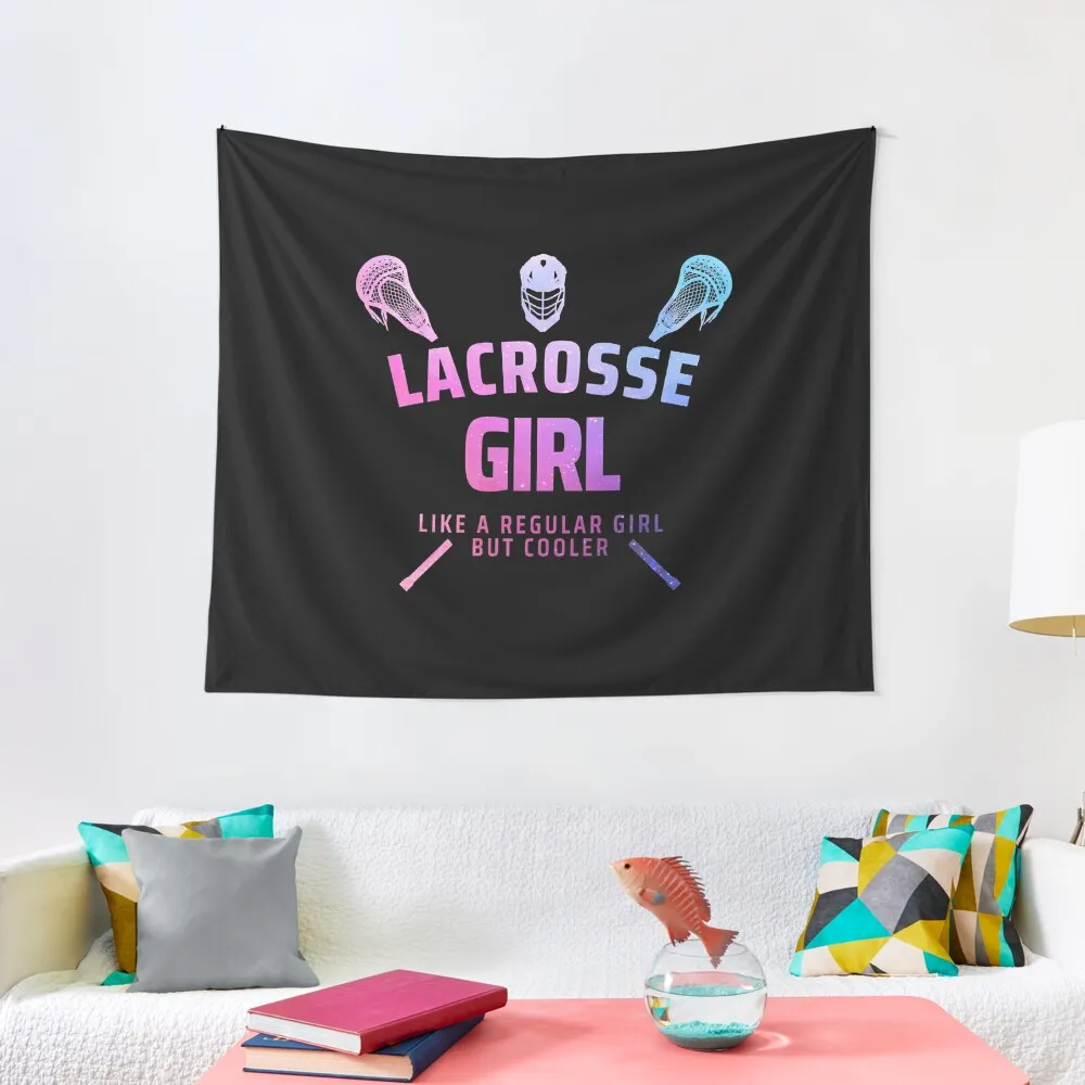 lacrosse girl - funny lacrosse quote lacrosse quotes Tapestry Decorative Wall Living Room Decoration Home Decoration Tapestry