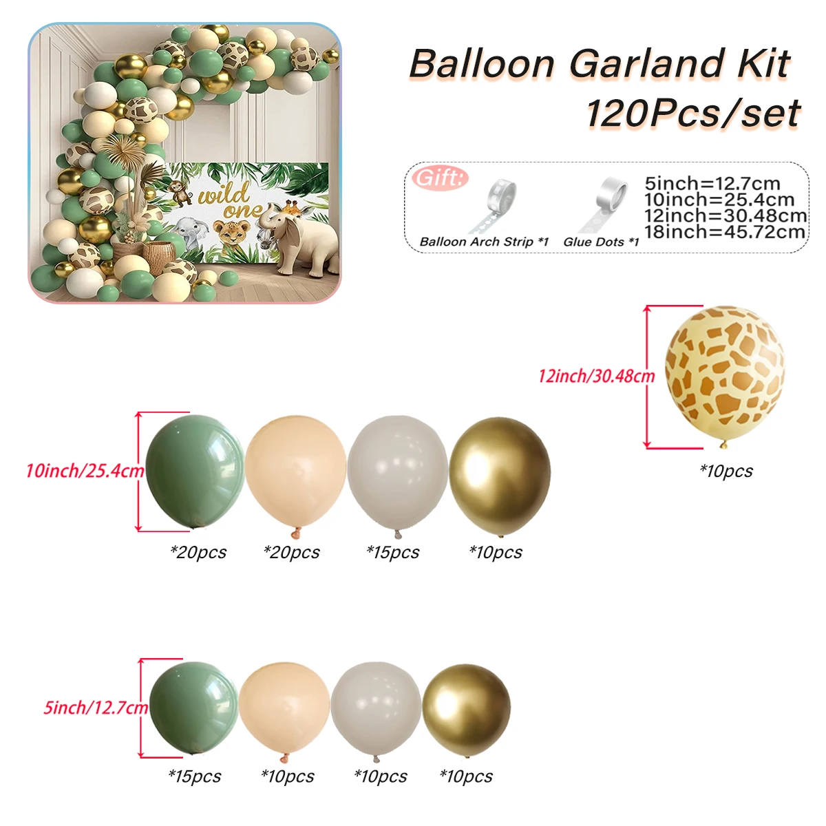 120pcs balloons for weddings, bridal showers, gender Revelations, Thanksgiving, housewarming, birthday parties, celebrations,