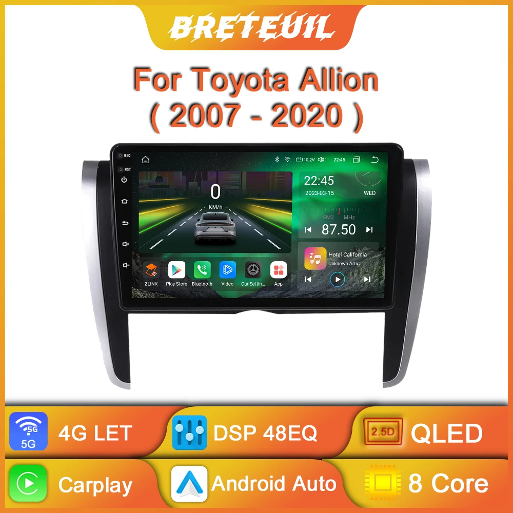 

For Toyota Allion Premio T260 2007 - 2015 Car Radio Android Multimedia Player Navigation GPS Carplay Touch Screen Auto Stereo