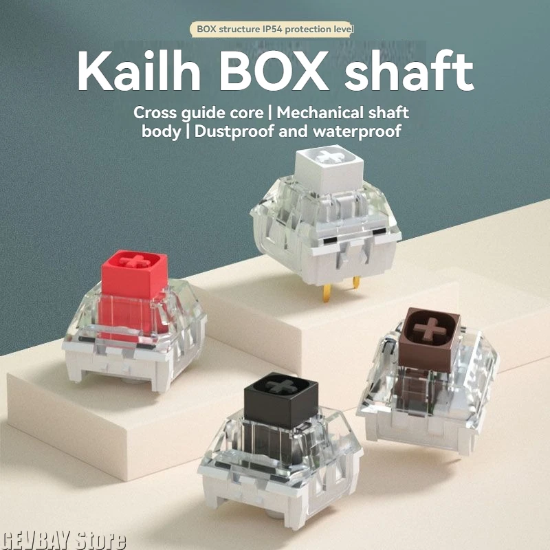 Kailh Box White Mechanical Keyboard Switches,3-Pin 45gf Clicky/Speed Typing/Gaming/Waterproof Switches