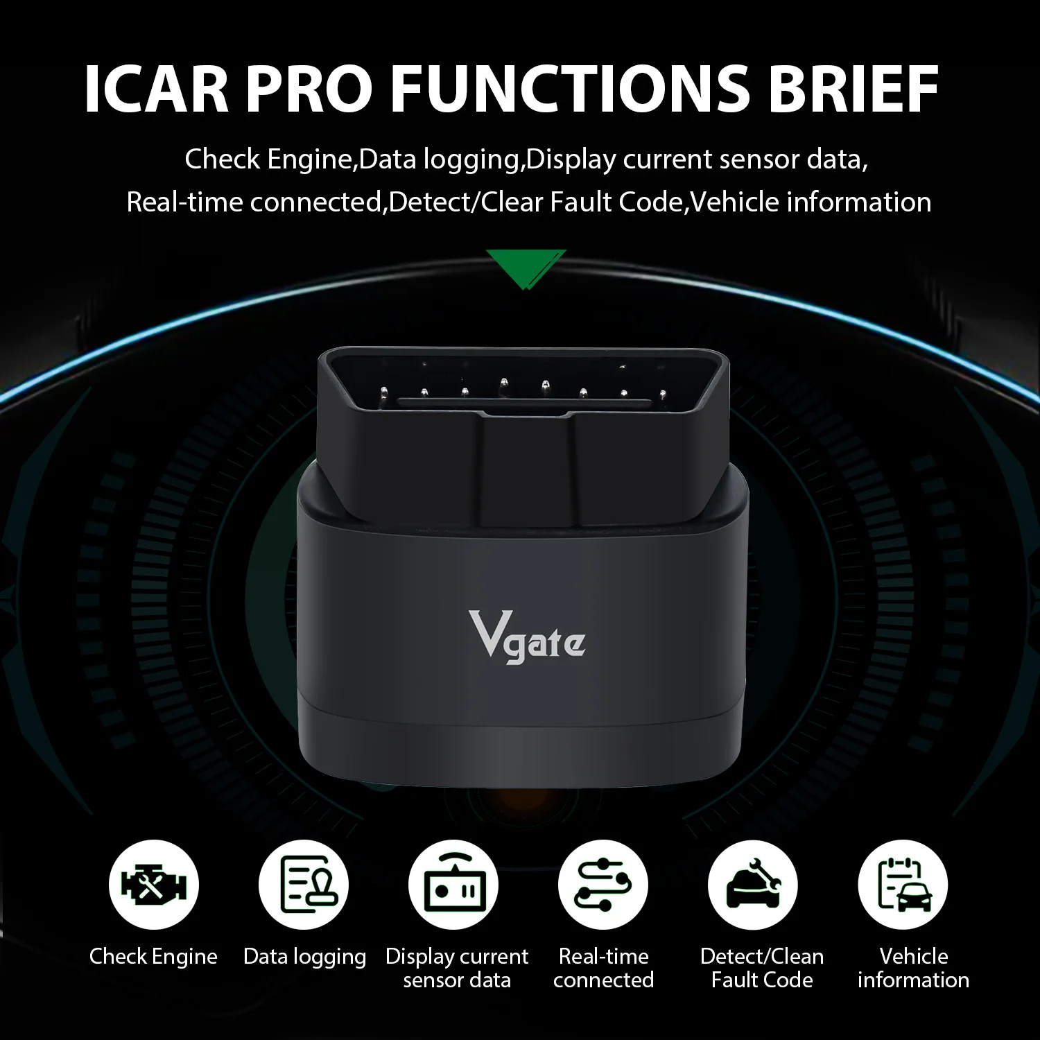 Vgate iCar Pro 2S ELM327 Bluetooth 5.3 for Android/IOS OBD2 Car Diagnostic Tool OBD 2 Auto Scanner For Tesla New Energy Vehicle