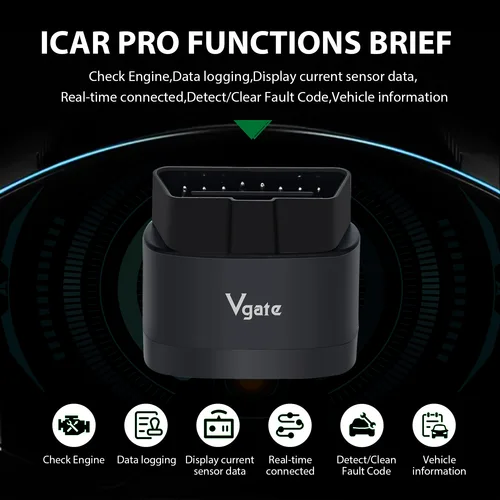 Imagen 2 del producto Nuevo Vgate iCar Pro 2S ELM327 Bluetooth 5,2 para Android/IOS/PC OBD2 herramienta de diagnóstico de coche olmo 327 actualizado OBD 2 V2.3 escáner automático